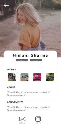 Artcab featured profile with work and about