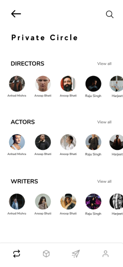 Artcab private circle — directors, actors and writers