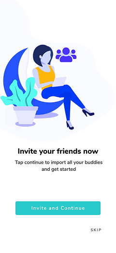 Mobitino onboarding — invite your friends