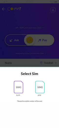 Mobitino Coinrr Pay home — Ask and Pay