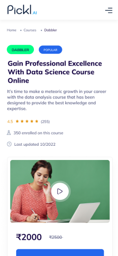 Pickl.AI mobile course detail