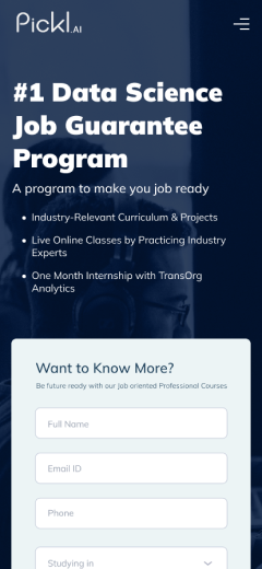 Pickl.AI mobile Job Guarantee Program