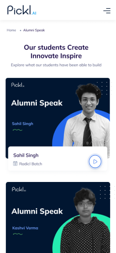 Pickl.AI mobile alumni success stories