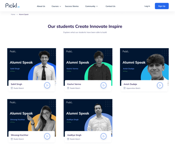 Pickl.AI contact page