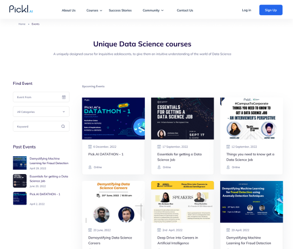 Pickl.AI events listing