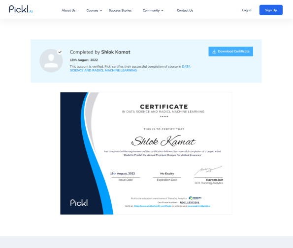 Pickl.AI alumni success stories