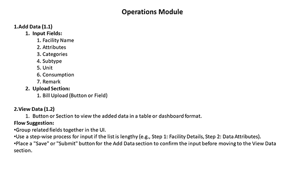 Uncarbon wireframe — operations module spec